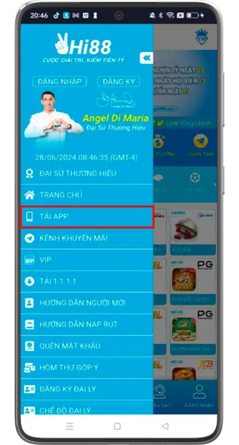 Bước 2: Chọn Tải App